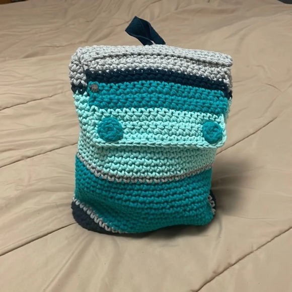 Handmade Backpack Bag Crochet Everyday School Casual Women’s Girls Small - Picture 4 of 9